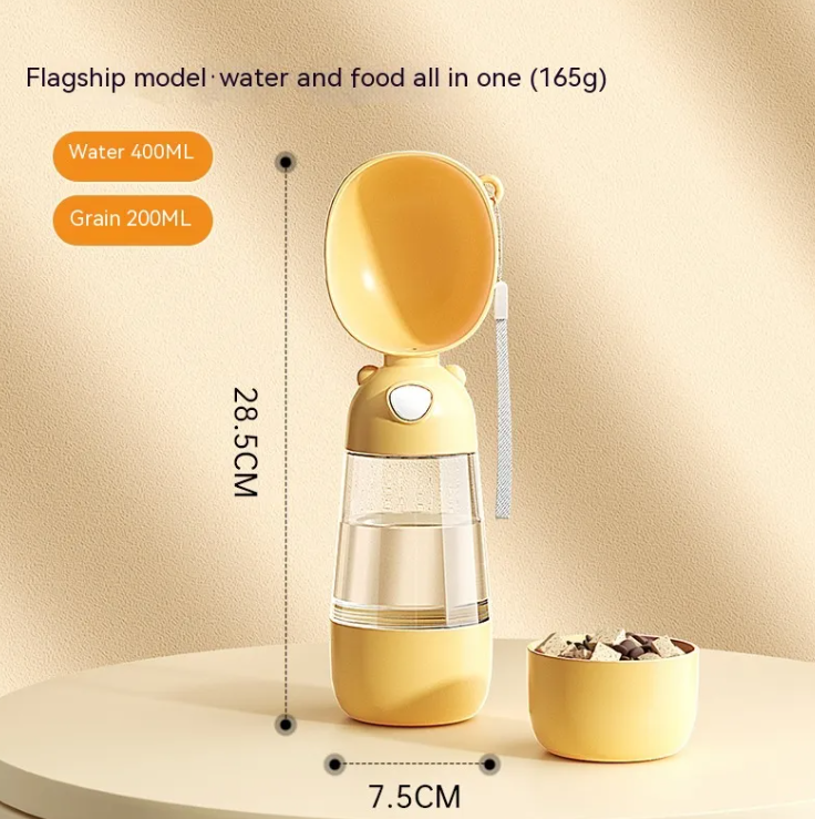 Portable Dog Water Bottle & Feeder for Pets, Travel Water Dispenser and Bowl